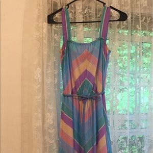 Vintage. Rainbow dress !! Festival ready.
